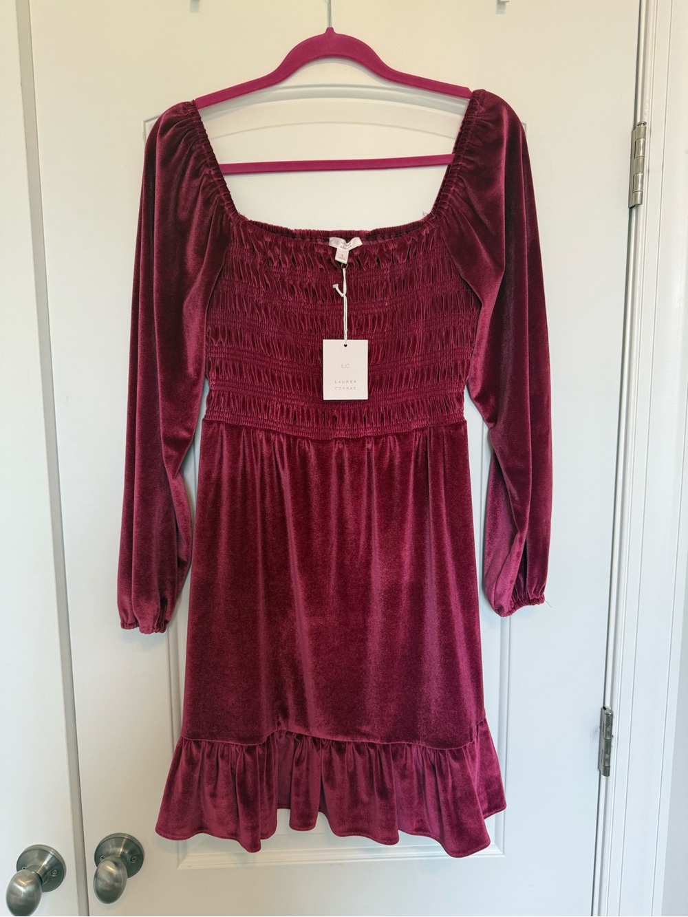 Lauren Conrad Babydoll Velvet Dress